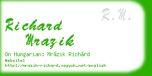 richard mrazik business card